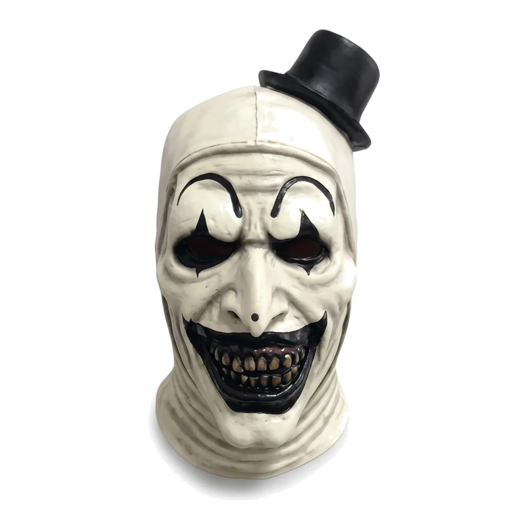 Máscara de látex de terror con sombrero