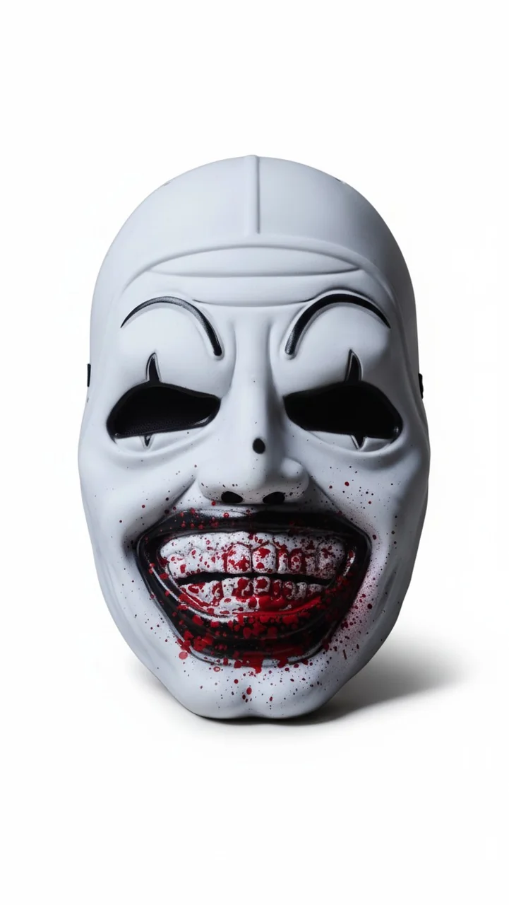 Máscara plástica de payaso de terror
