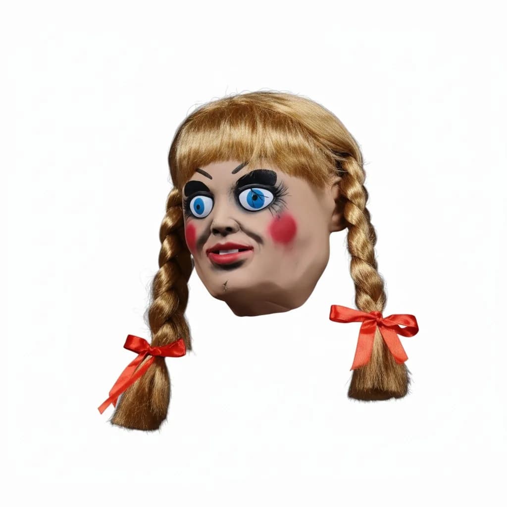 Máscara de muñeca con trenzas