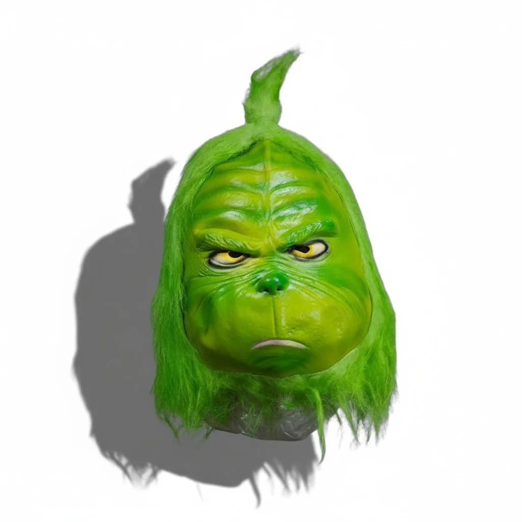 Máscara de personaje verde peludo