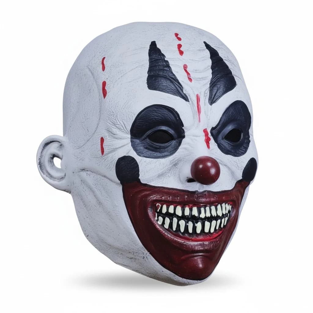 Máscara de payaso de sonrisa diabólica