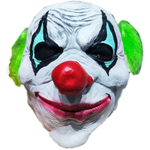MASCARA PAYASO PELO VERDE ESTILO TWISTED, LATEX