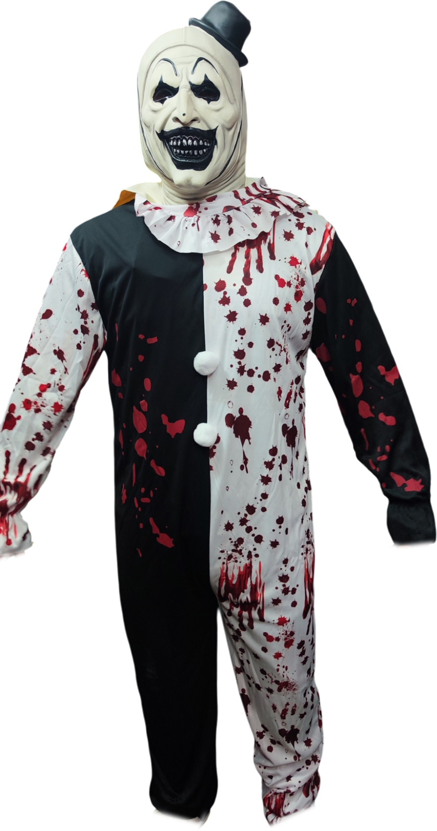 DISFRAZ  TERRIFIER CON MASCARA LATEX ( ART THE CLOWN )