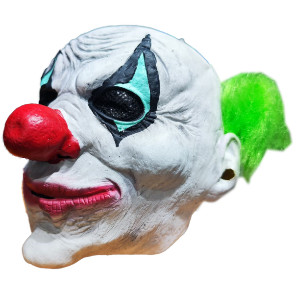 MASCARA PAYASO PELO VERDE ESTILO TWISTED, LATEX - Imagen 3